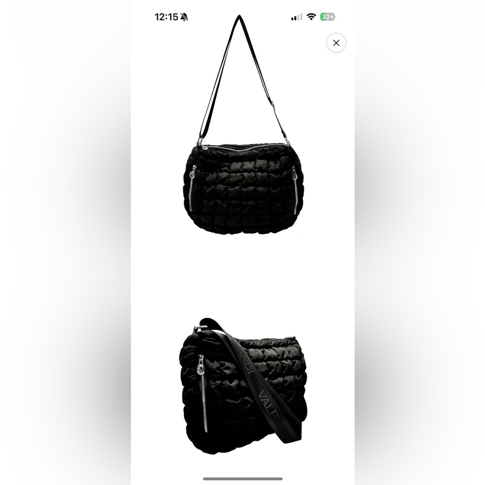 Valentino Orlandi Black Quilted Shoulder Bag